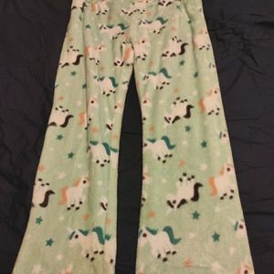 Women's Fuzzy Unicorn Sleep Lounge Pants Medium